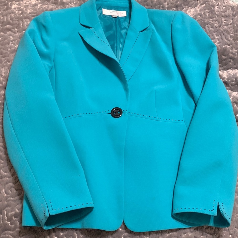 Tahari Petite Teal Suit Jacket- 4P
